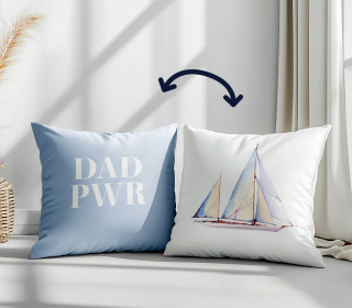 Genähtes Kissen inkl. Inlet - Papa - Zuhause - DAD PWR - Mein Hanseherz