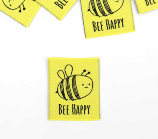 1 Label - BEE HAPPY - Gelb