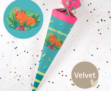 DIY-Nähset Schultüte - Cute Capybara - Velvet - zum selber Nähen