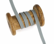 1 Meter Paspelband - Baumwolle - 8mm - Uni - Grau