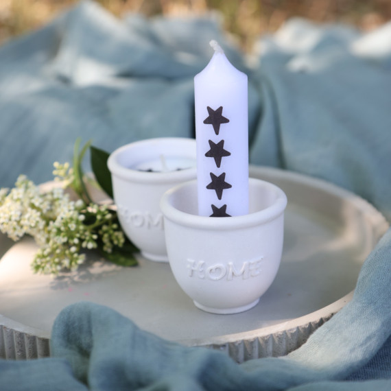 Silikon - Gießform - Kerzenhalter - 2in1 - Kerzenbecher - mit Aufschrift HOME - vielfältig nutzbar