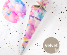 DIY-Nähset Schultüte - Colorful Dreams - Velvet - zum selber Nähen