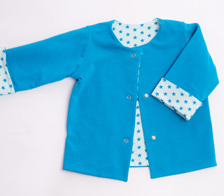 Baby und Kinder Jacke Schnittmuster pdf für Junge + Mädchen mit Druckknöpfen + Armumschlag, gefüttert und wendbar FLAVIO von Patternforkids Gr. 56 - 98