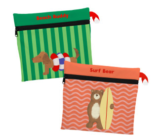 DIY-Nähset - 2 Wetbags - Softshell - Summeranimals - Dackel & Bär - Andrea Liesert