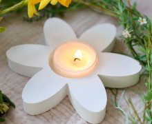 Silikon - Gießform - Teelichthalter Blüte - Blume - vielfältig nutzbar