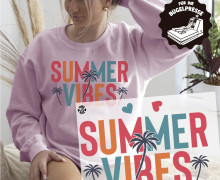 Onkel Bo's Bügelbilder - DIN A4 - Summer Vibes - Palmen - Schriftzug - BIG