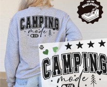 Onkel Bo's Bügelbilder - DIN A4 - Camping Mode On - Schriftzug - BIG