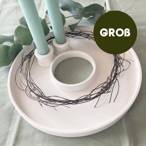Silikon - Gießform - Dekotablett - Ring - GROß - vielfältig nutzbar