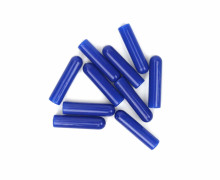 10 Kordelenden - Kunststoff - Länglich - Royalblau