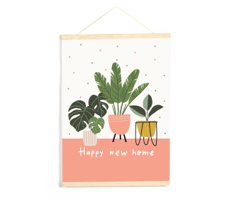 DIY-Stoffposter - Happy New Home