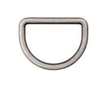 1 D-Ring - 10mm - Taschenring - Metall - Altsilber