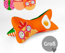 DIY-Nähset - Leseknochen - Groß - Hühnerliebe - ela ideen - Velvet - abby and amy