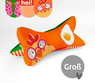 DIY-Nähset - Leseknochen - Groß - Hühnerliebe - ela ideen - Velvet - abby and amy