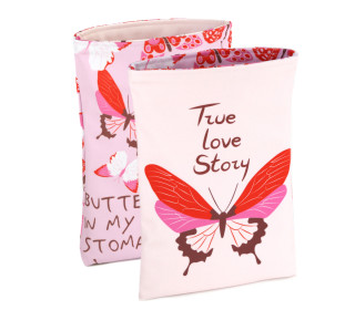 DIY-NÄHSET - Buchtasche - True Love Story - Softshell - abby and amy