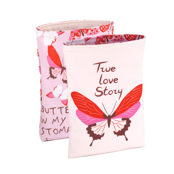 DIY-NÄHSET - Buchtasche - True Love Story - Softshell - abby and amy
