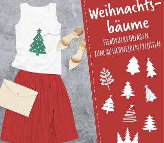 FREEBIE - Weihnachtsbäume - Siebdruck Vorlagen