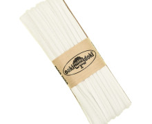 2 Meter Jersey Paspelband - 1,2cm x 2m - Zugeschnitten - oaki doki - Weiß (300)