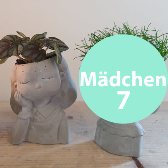 Silikon - Gießform - Pflanztopf - Kerzenhalter - für Teelichter - Mädchen & Junge - Mädchen 7 - vielfältig nutzbar