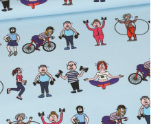 Sommersweat - Sportsfreunde - Hellblau - Bio Qualität - EMJO-DESIGN - abby and me