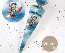 DIY-Nähset Schultüte - Cloud Dreams - Astronaut - Velvet - zum selber Nähen