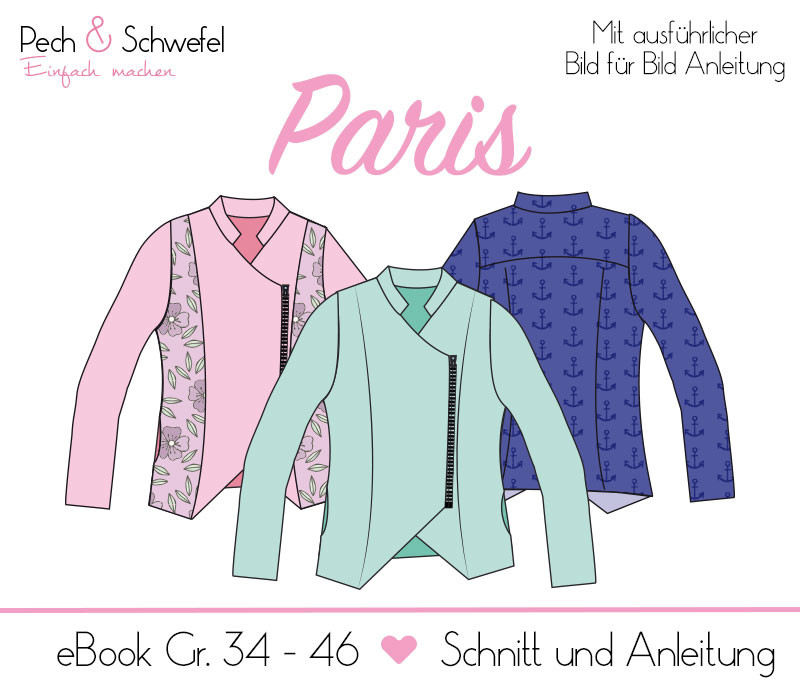 Ebook - Jacke PARIS - Größe 34 bis 46 von Pech und Schwefel