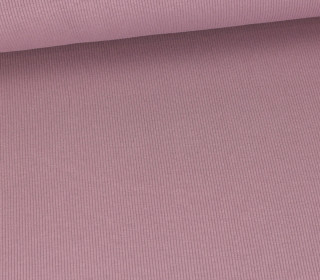 Strick Jersey - Schmale Rippen - uni - Altlila