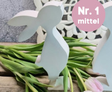 Silikon - Gießform - Süßer Osterhase - Nr. 1 - MITTEL - vielfältig nutzbar