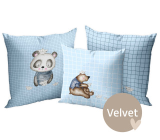 Kissenstoff - DIY - Kissen-Set - Küstenfreunde - Maritime Bären - Treeebird  - Velvet - abby and amy