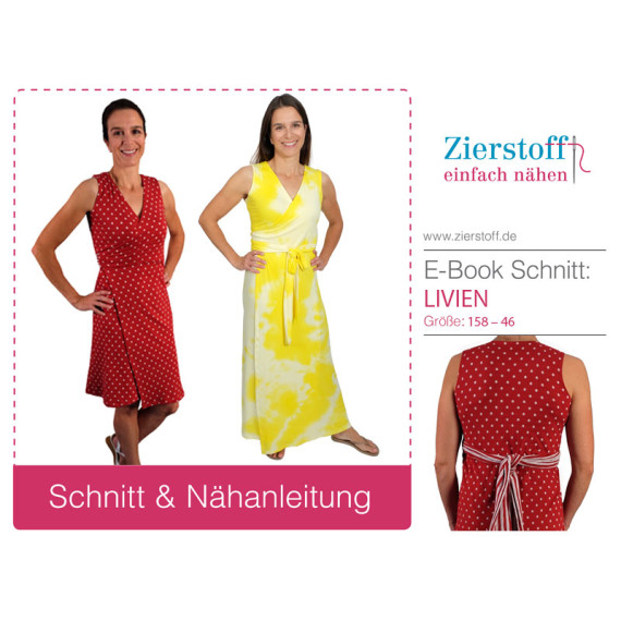 E-BOOK – Kleid, Wickelkleid "LIVIEN", Gr. 158 - Damengr. 46