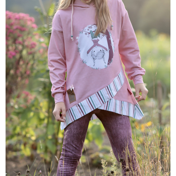 eBook - "Shabby Asymmetrie Hoodie" für Kinder Gr. 74 - 164 MiToSa-Kreativ DIN A4 & A0 Ebenen tauglich, Beamerdatei