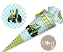 DIY-Nähset Schultüte - GESCHWISTERTÜTE - Traktor - Velvet - abby and amy