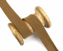 1 Meter elastisches Schrägband - 20mm - Jersey - Lehmbraun