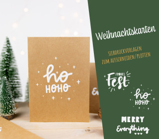 FREEBIE - Weihnachtskarten - Siebdruck Vorlagen