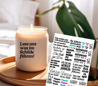 Rub-On Sticker - Lustige Sprüche - Tante Henni Rubon - vielfältig nutzbar