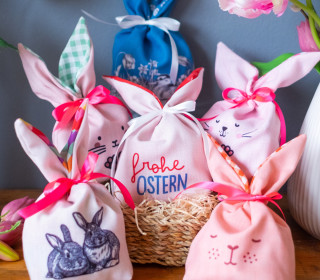 DIY-NÄHSET - 6 Hasengeschenkbeutel - Tislin - abby and amy