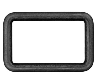 1 Rechteck-Ring - Vierkant - 25mm - Metall - Schwarz