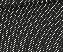 Baumwolle - Webware - Popelin - Bedruckt - Mini-Sternchen - Symmetrisch - Schwarz