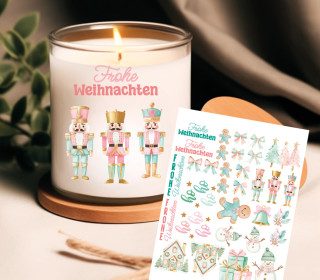 Rub-On Sticker - Pastel Christmas - Tante Henni Rub-Ons - vielfältig nutzbar