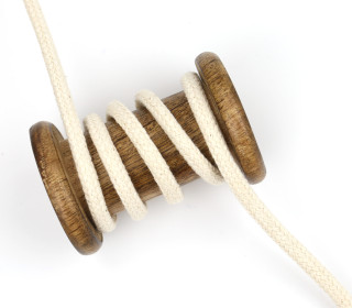 1m Hoodieband - Schmale Kordel - Geflochten - 8mm - Natur