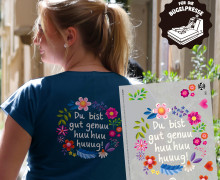 Onkel Bo's Bügelbilder - DIN A4 - Du bist gut genug - Heller Schriftzug - Hamburger Liebe - BIG