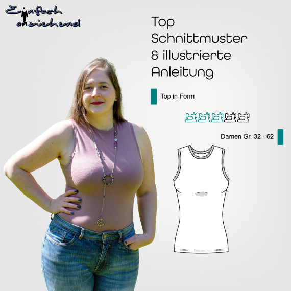 Basic-Top Top in Form Gr. 32 - 62 für Damen