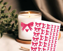 Rub-On Sticker - Schleifen - Erdbeerrot - Tante Henni Rub-Ons - vielfältig nutzbar