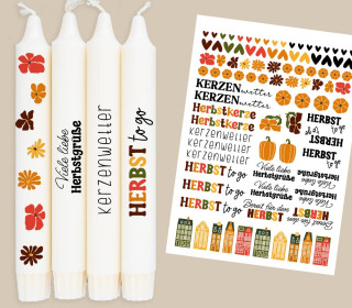 DIN A4 - Tattoofolie - Kerzenwetter - für Kerzen / Keramik