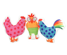 Kissenstoff - DIY - Formkissen-Set - Hühnerglück - Velvet - ela ideen - abby and amy