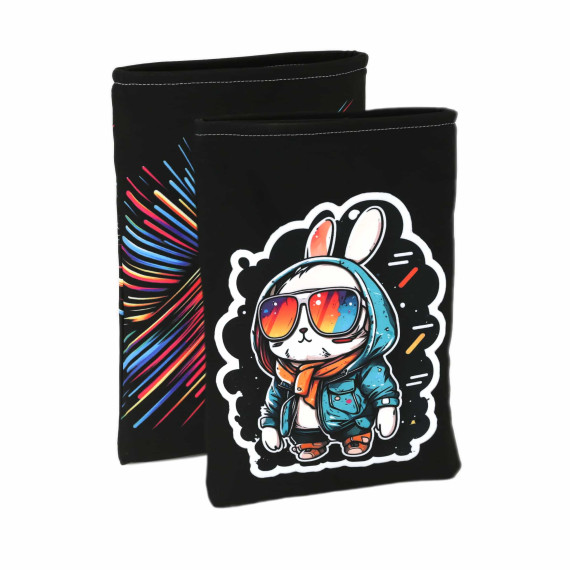 DIY-NÄHSET - Buchtasche - Cool Rabbit - Softshell - abby and amy