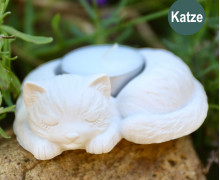 Silikon - Gießform - Tier Teelichthalter - Kleine Stumpenkerzen - Katze - vielfältig nutzbar