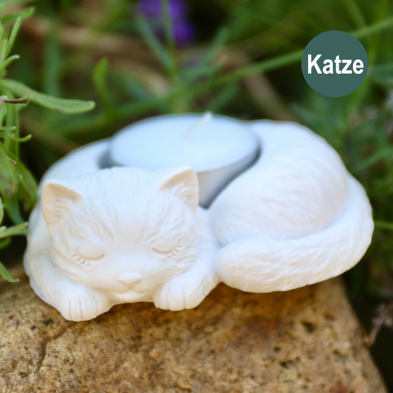 Silikon - Gießform - Tier Teelichthalter - Kleine Stumpenkerzen - Katze - vielfältig nutzbar