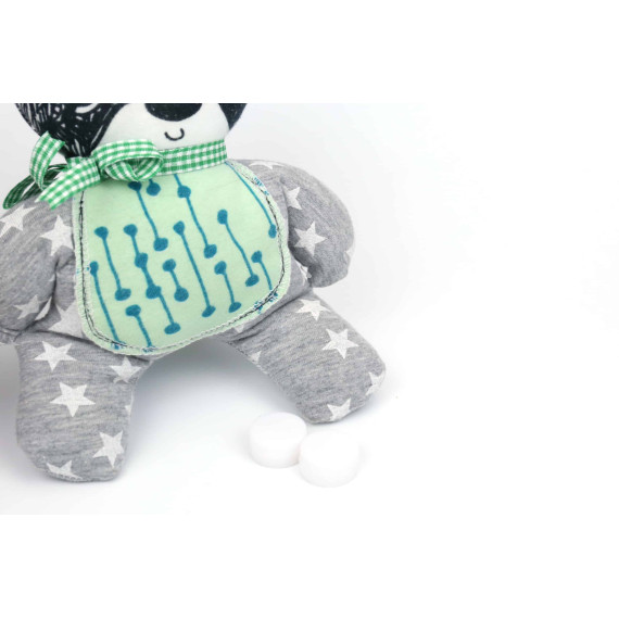 Hello Rassel Aus Weißem Samt – Weiches Baby-Spielzeug Mit Maus-Motiv (14 X 11 X 4 Cm)