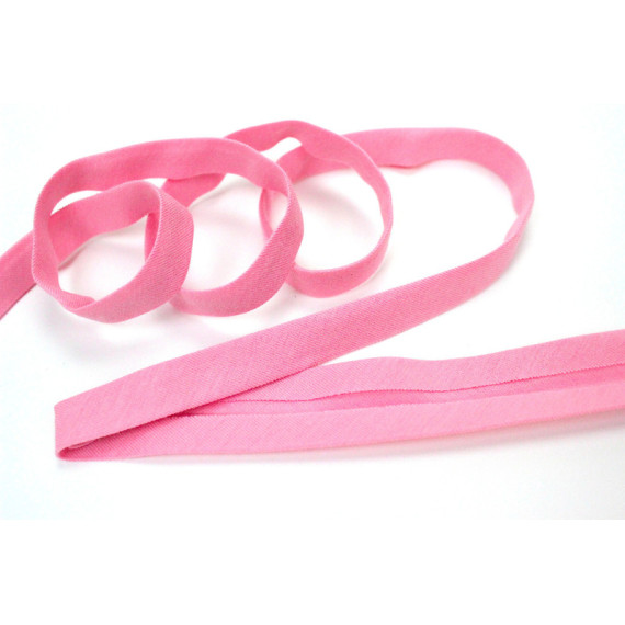 3 Meter elastisches Schrägband - 15mm - Jersey - Rosa