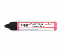 1 3D-Effektfarbstift - Pluster & Liner Pen - Feine Malspitze - 29ml - KREUL - Pink (49806)
